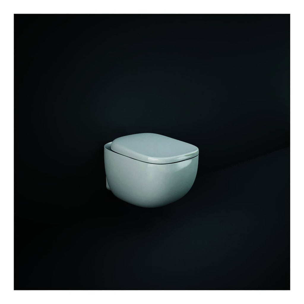 RAK Illusion Rimless Wall Hung Toilet And Soft Close Seat - Alpine White