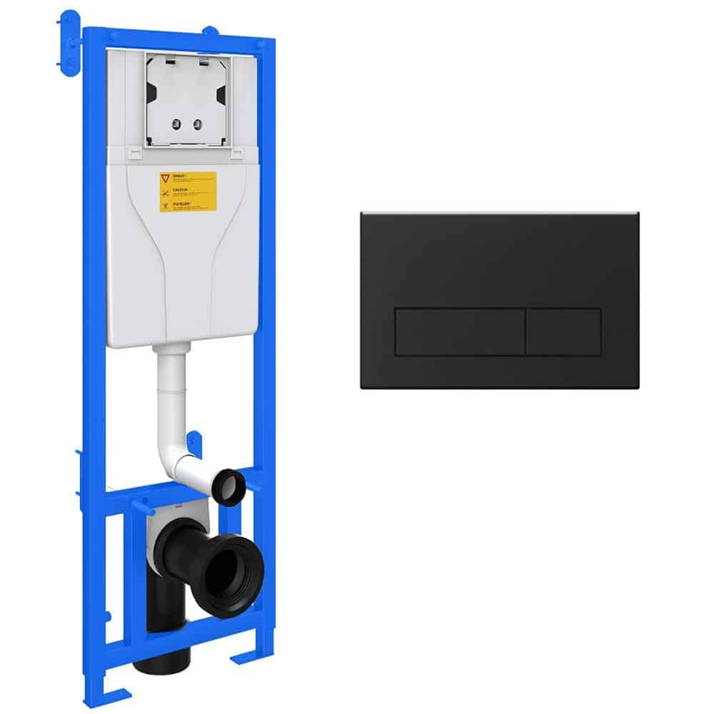Wall Hung Toilet Pan Frame with Adjustable Height & Chrome Button-0