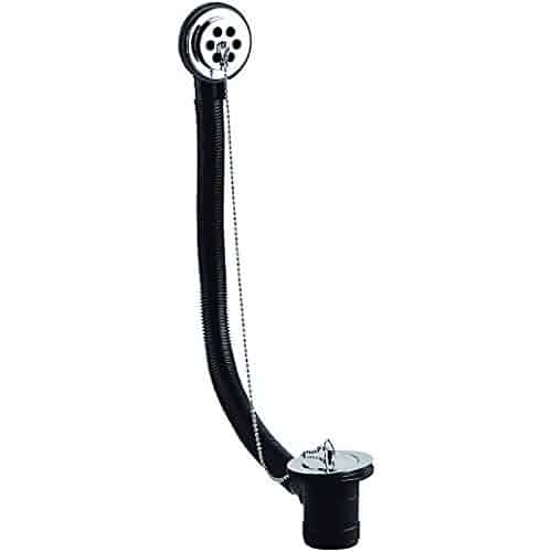 Chrome Retainer Bath Tub Waste Drain with Brass Plug & Overflow and Ball Chain-7281