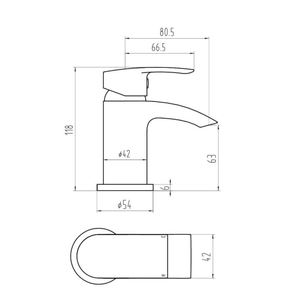 Bathroom Luxury MATT BLACK Basin Sink Mono Mixer Tap & Unslotted Clicker Waste-12942