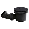 90mm Black & Plastic Fast Flow Shower Tray with Waste Trap for Bathroom-0