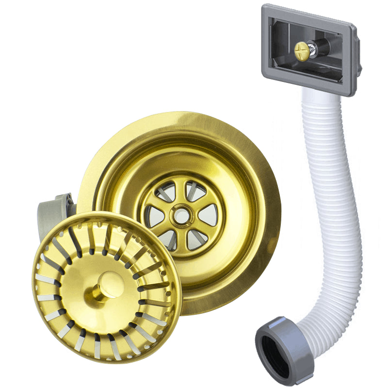 Ellsi Kitchen Basket Strainer Waste - Brass-0