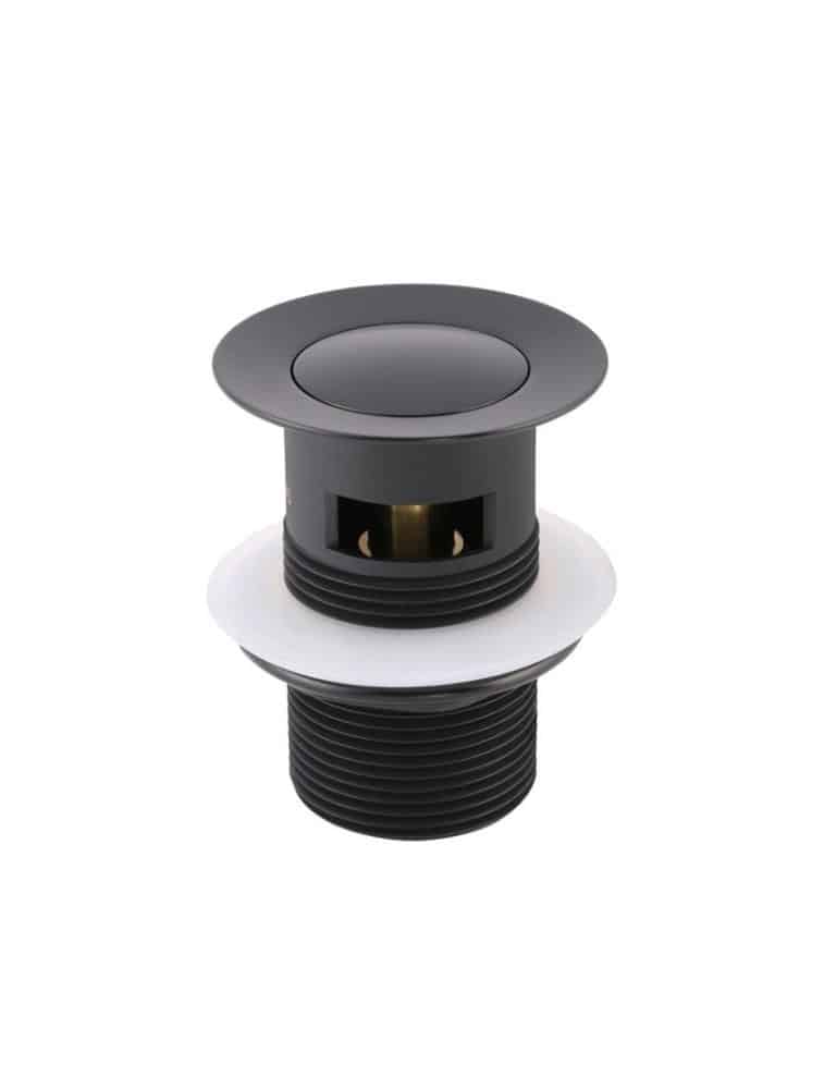 Black Mini Lucia Mono Basin Mixer Tap Incl Clicker Waste-8419