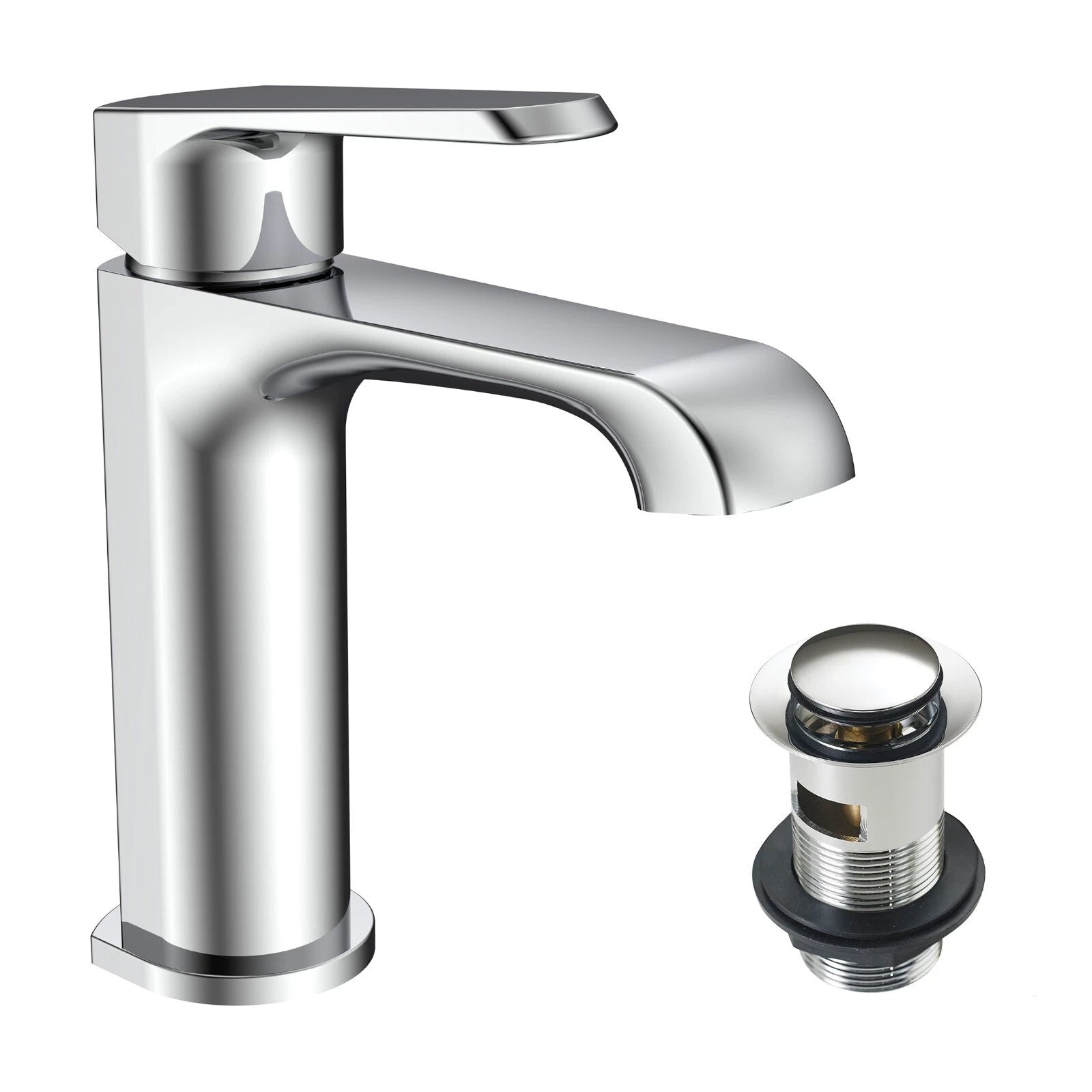 Montana Deck Mounted Mini Mono Basin Mixer Tap with Slotted Basin Waste
