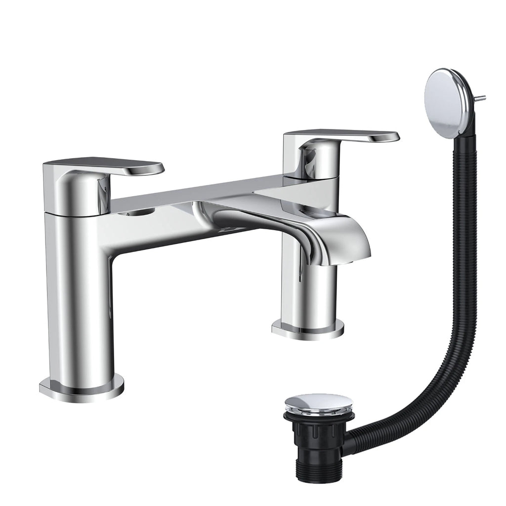 Montana Deck Mounted Bath Filler Mixer Tap with Bath Waste