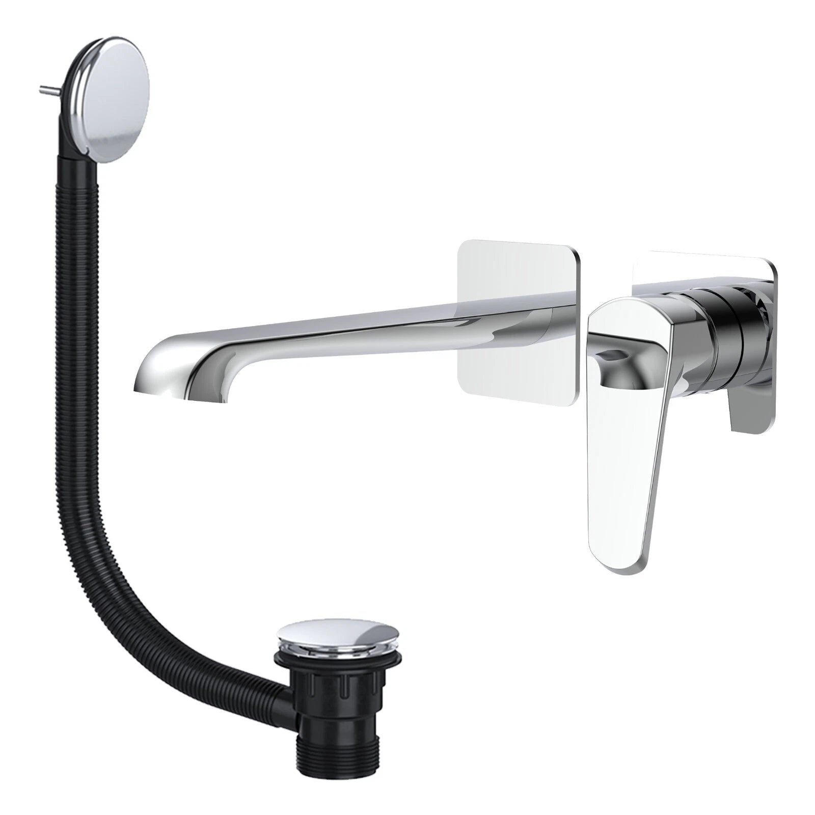 Montana Wall Mounted Bath Mixer Tap with Bath Waste