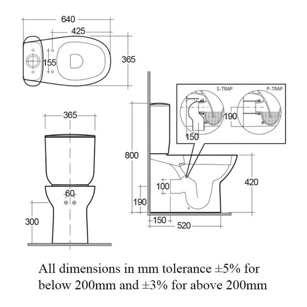 RAK Morning Rimless Fully Back To Wall Close Coupled Toilet And Cistern With Soft Close Seat - White