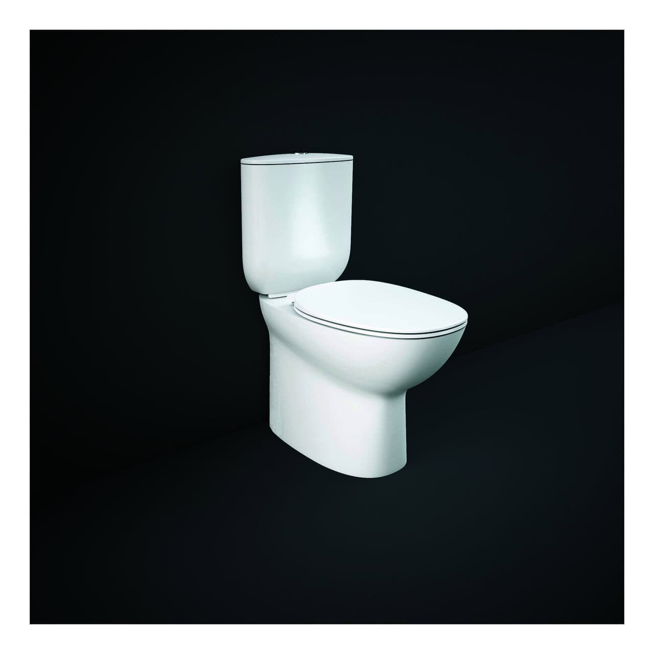 RAK Morning Rimless Fully Back To Wall Close Coupled Toilet And Cistern With Soft Close Seat - White