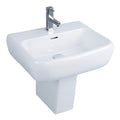 RAK Metropolitan Basin With Semi Pedestal - 520mm Wide - 1 TH - Alpine White