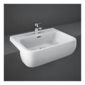 RAK Metropolitan Semi-Recessed Basin - 520mm Wide - 1 TH - Alpine White