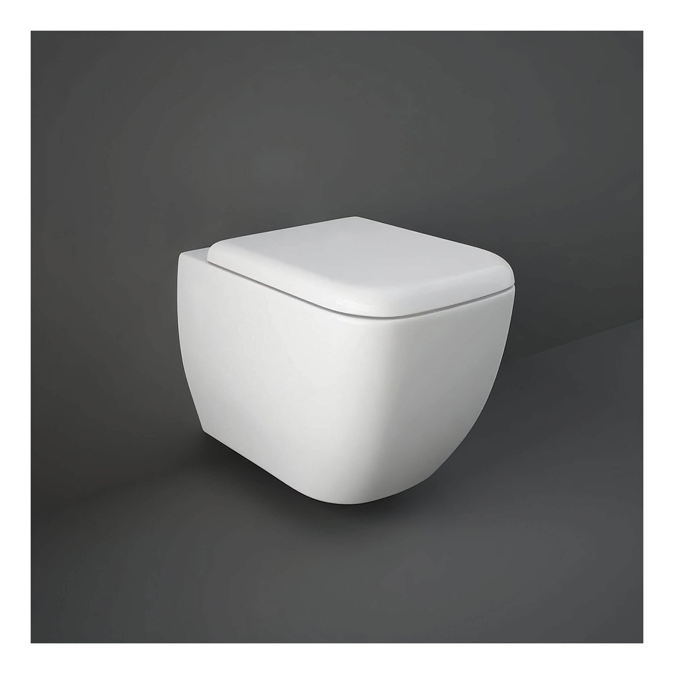 RAK Metropolitan Wall Hung Toilet With Soft Close Seat - White