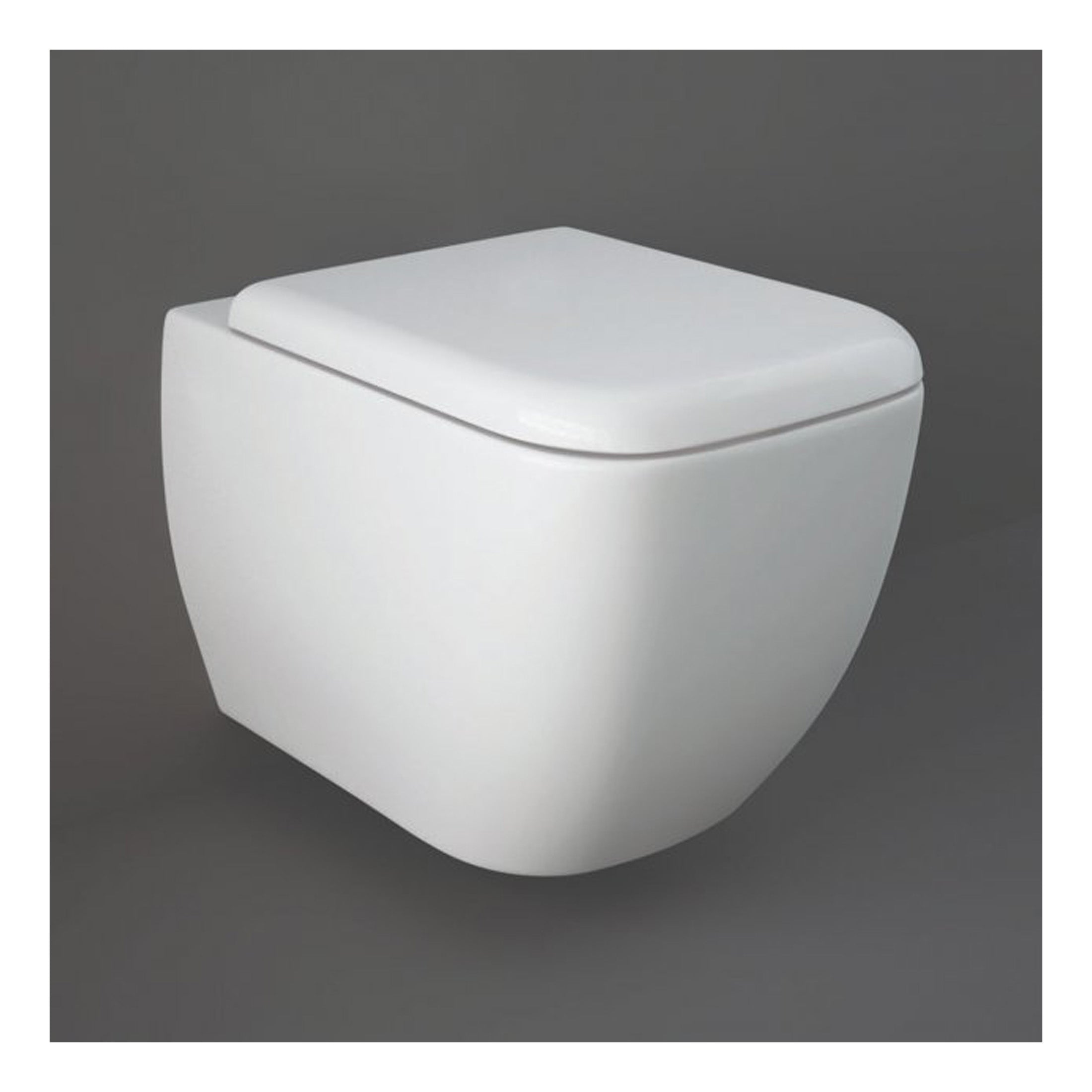 RAK Metropolitan Rimless Wall Hung Toilet With Soft Close Seat - White
