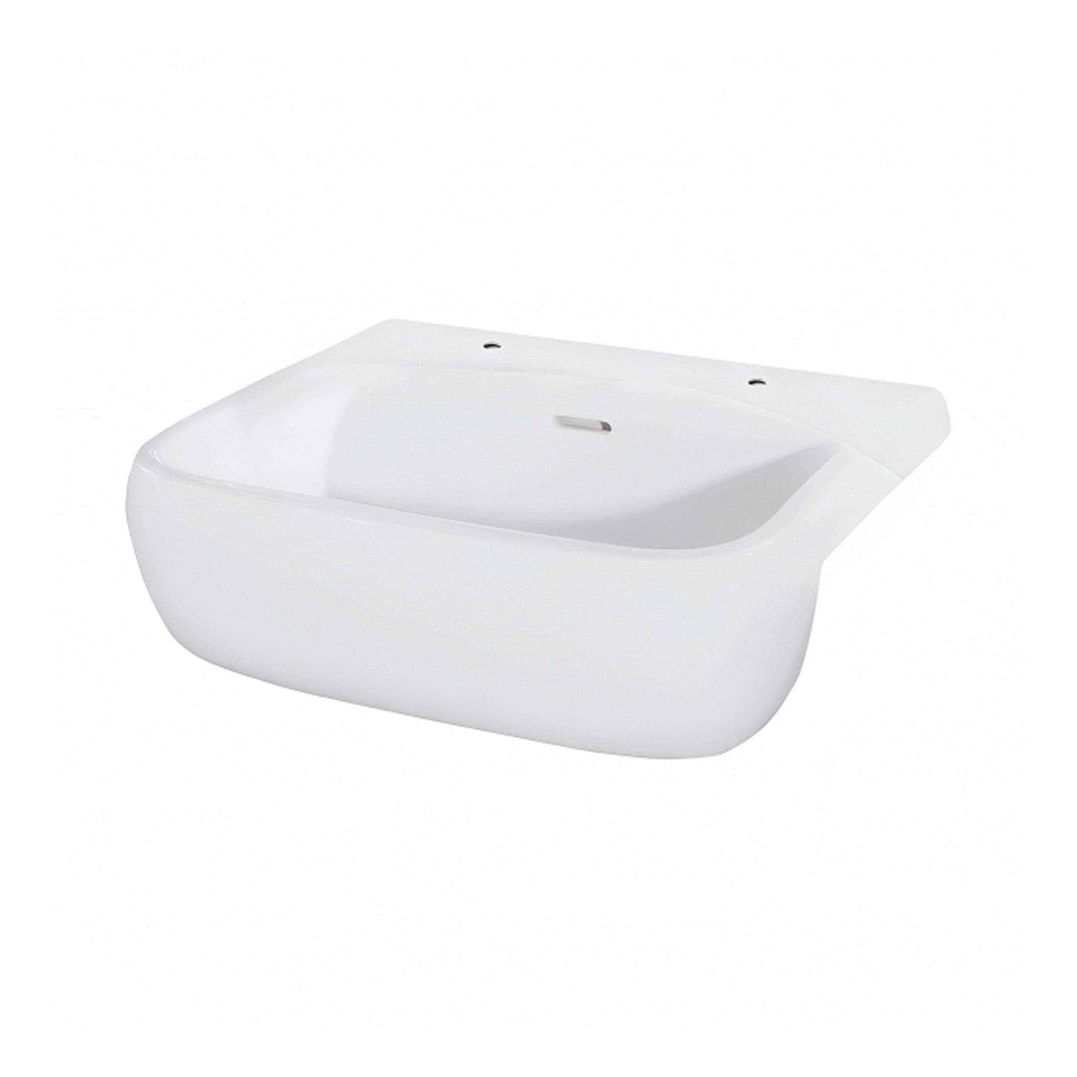 RAK Metropolitan Semi-Recessed Basin - 520mm Wide - 2 TH - Alpine White