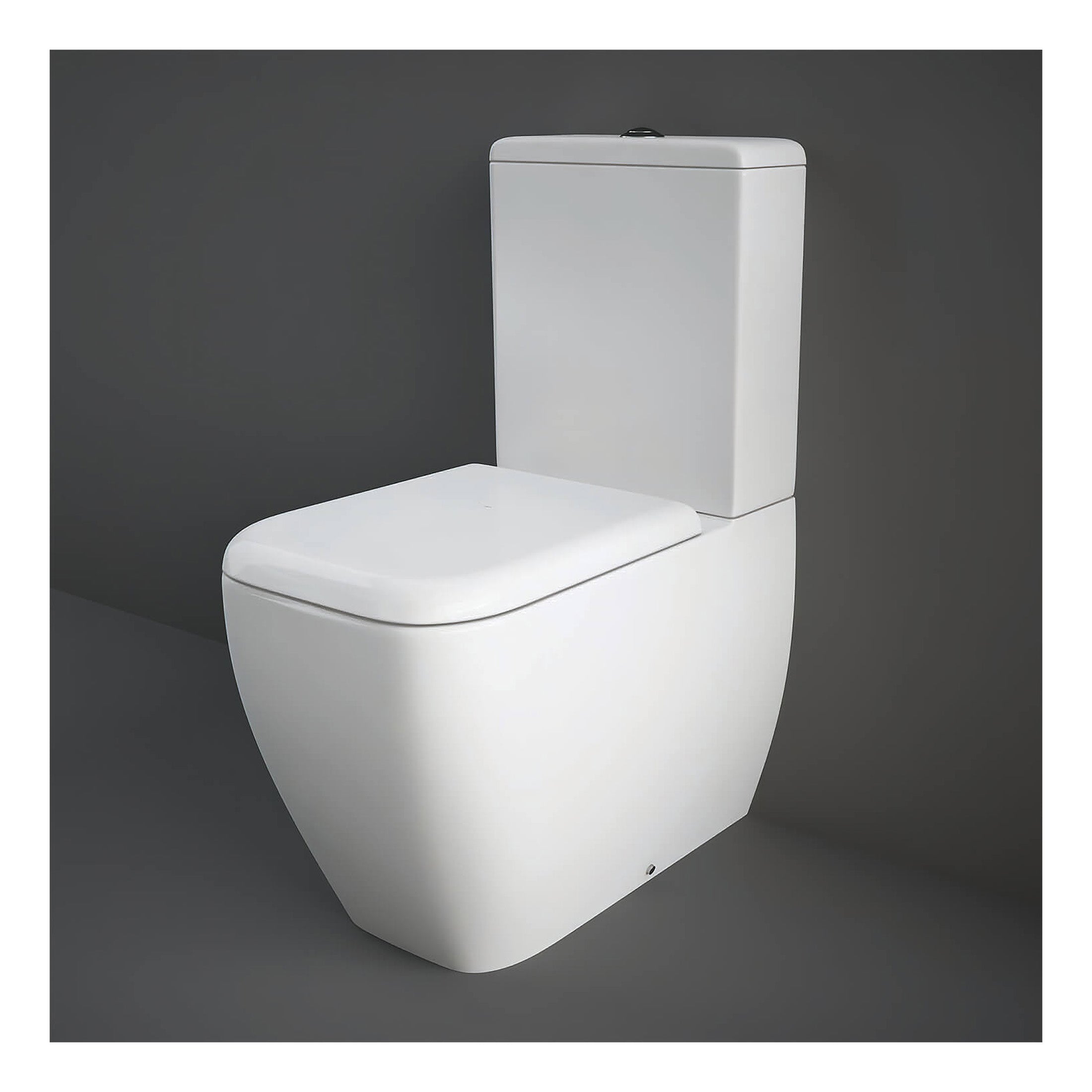 RAK Metropolitan Back to Wall Close Coupled Toilet With Cistern And Soft Close Seat - White