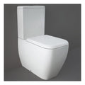 RAK Metropolitan Fully Back to Wall Rimless Close Coupled Toilet With Cistern And Soft Close Seat - White