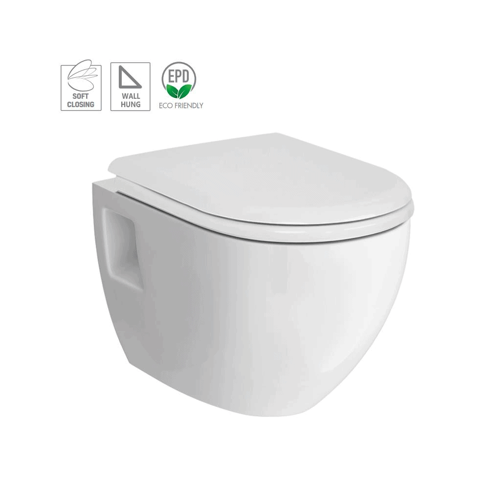 Concealed Wall Hung Toilet Adjustable Cistern Frame & Flush Plate SPA Black-9025