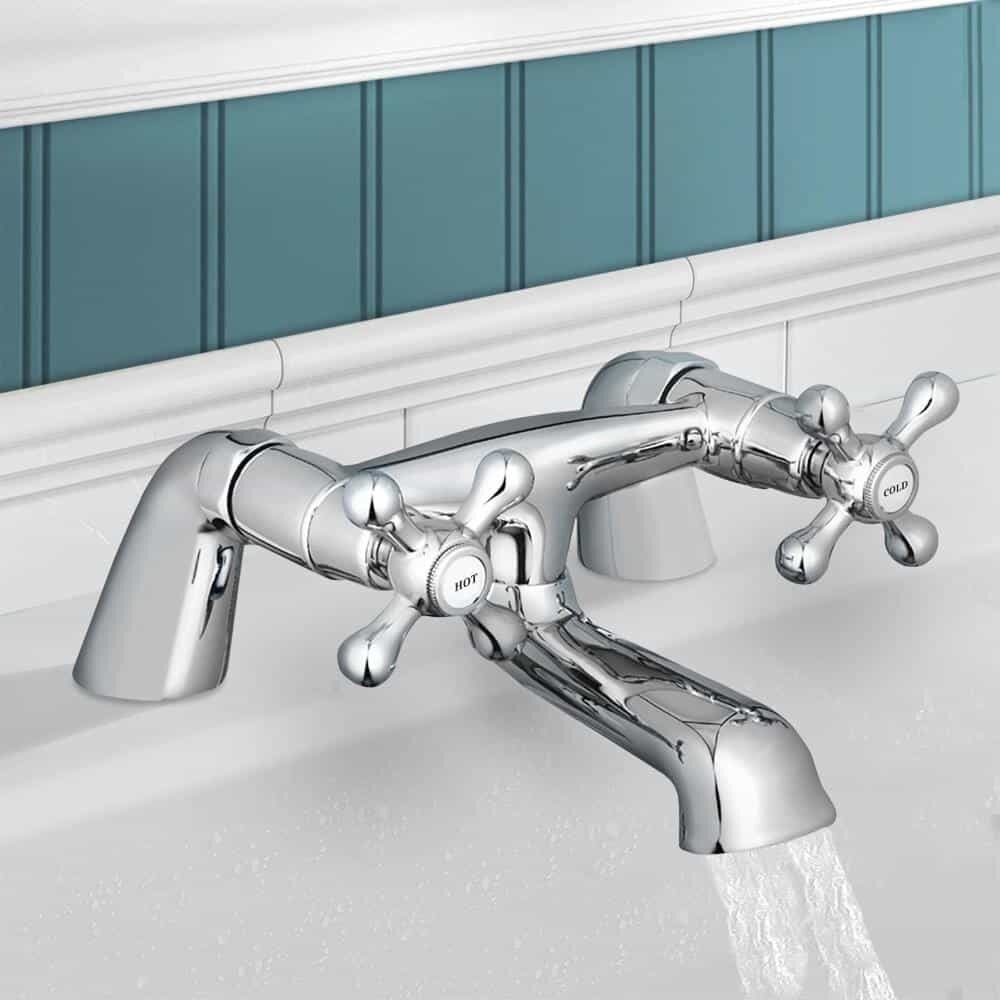 Sterling Traditional Bath Filler Mixer & Basin Tap Pack - Chrome-13399