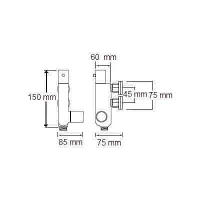 BIDET DOUCHE SHATTAF SPRAY KIT & THERMOSTATIC VALVE TAP BATHROOM BRASS-12216