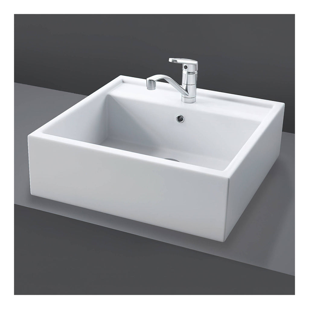 RAK Nova Sit-On Countertop Basin - 460mm Wide - 1 TH - White