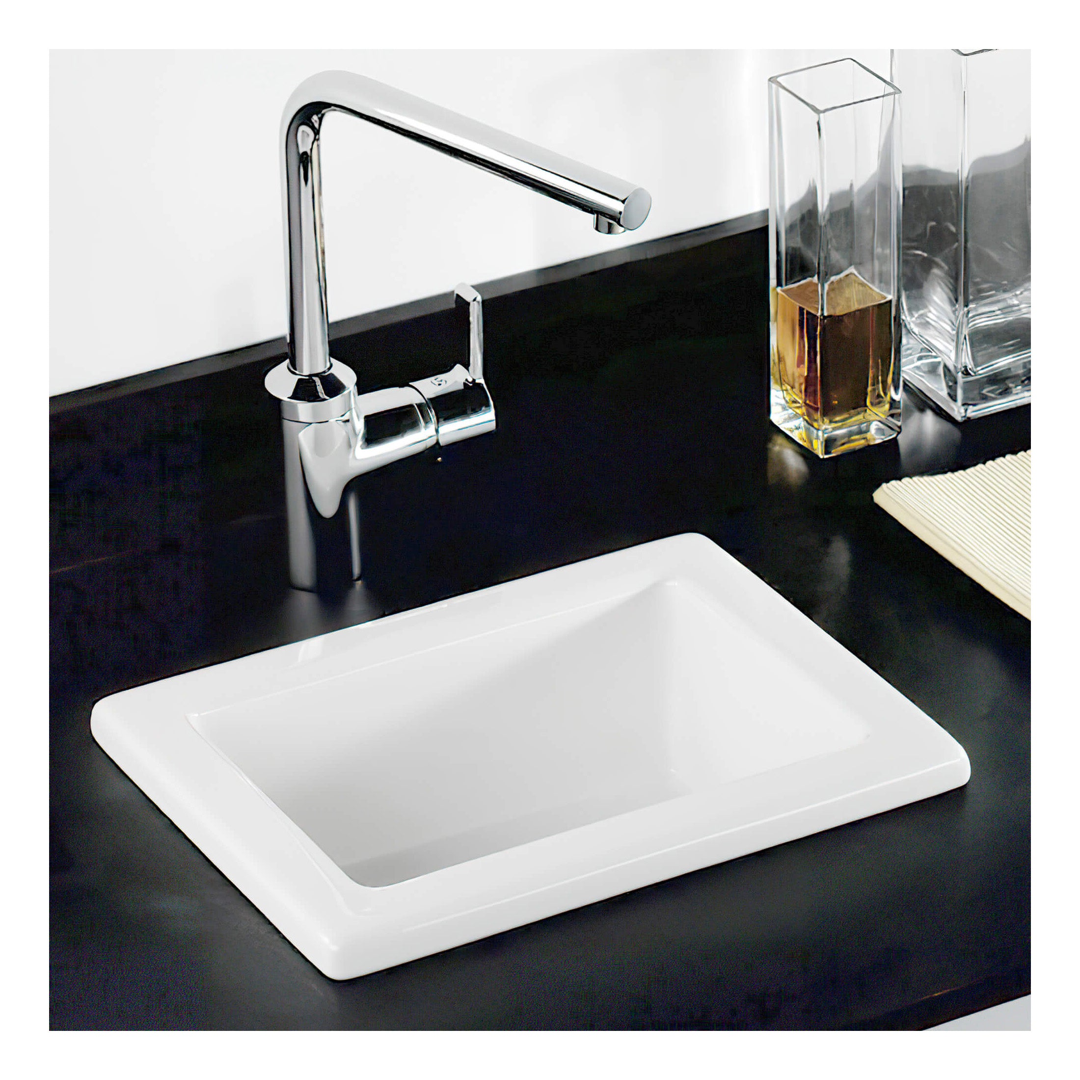 RAK Laboratory 1.0 Bowl Belfast Kitchen Sink - 360mm Wide - Alpine White