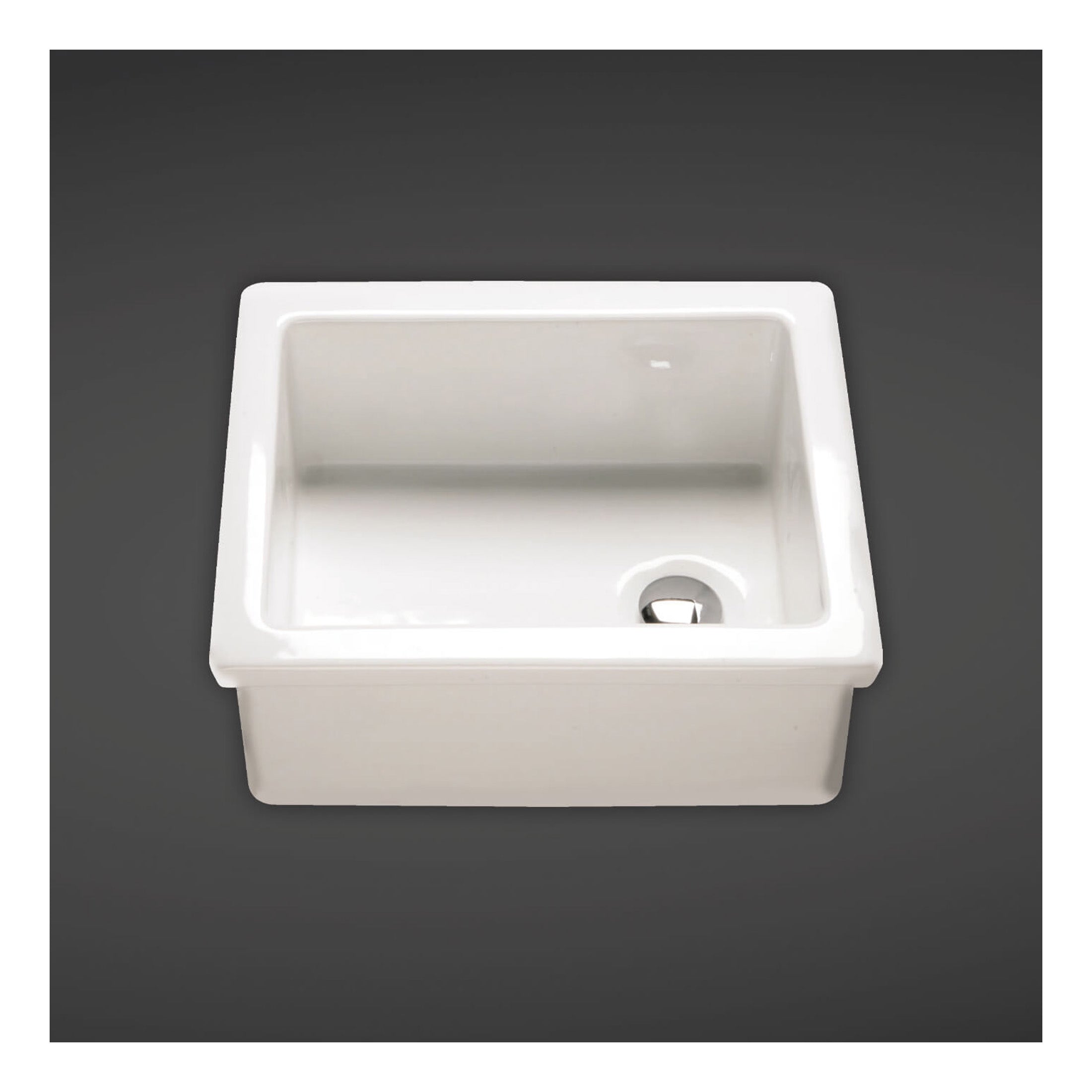 RAK Laboratory 1.0 Bowl Belfast Kitchen Sink - 585mm Wide - Alpine White