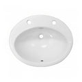 RAK Jessica Inset Countertop Basin With Overflow - 530mm Wide - 2 TH - Alpine White