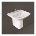 RAK Origin 62 Basin With Semi Pedestal - 650mm Wide - 1 TH - Alpine White