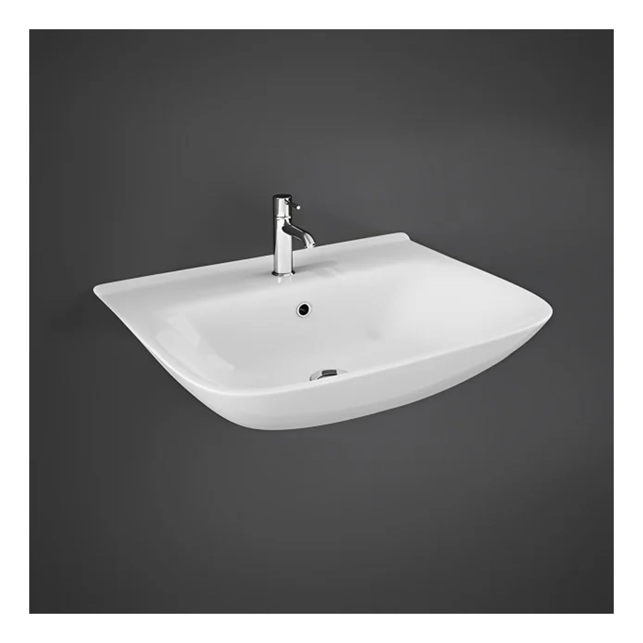 RAK Origin 62 Wall Hung Basin - 450mm Wide - 1 TH - Alpine White