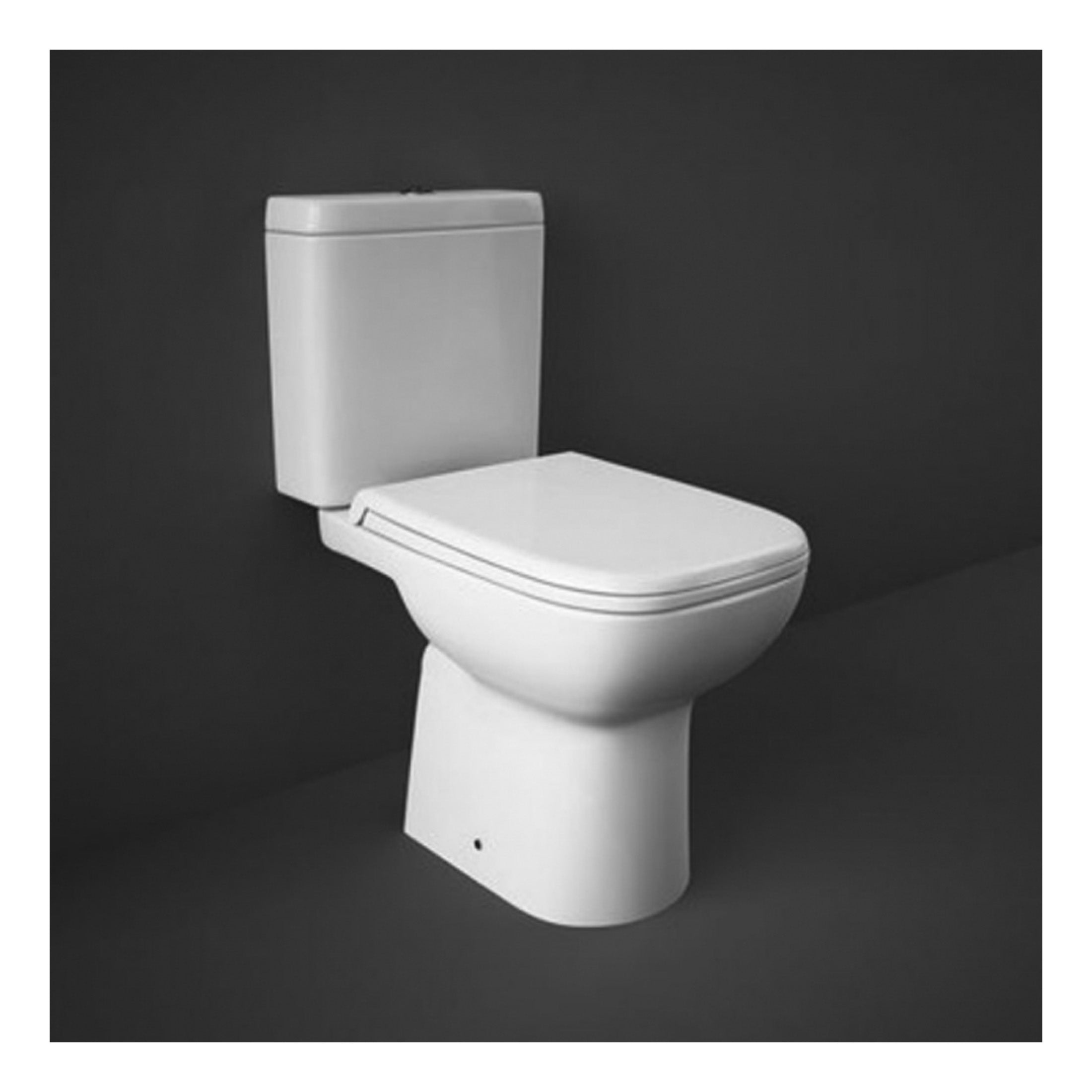 RAK Origin Full Access Close Coupled Toilet With Cistern And Soft Close Toilet Seat - Alpine White