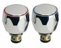 Tap Reviver Bath/Basin Easy Grip Conversion Kit Handles Hot & Cold Chrome Metal (Pair)-0