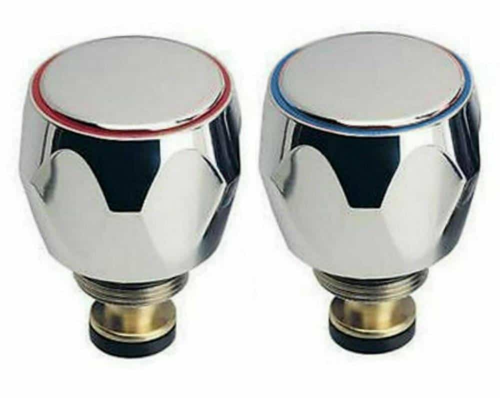 Tap Reviver Bath/Basin Easy Grip Conversion Kit Handles Hot & Cold Chrome Metal (Pair)-0