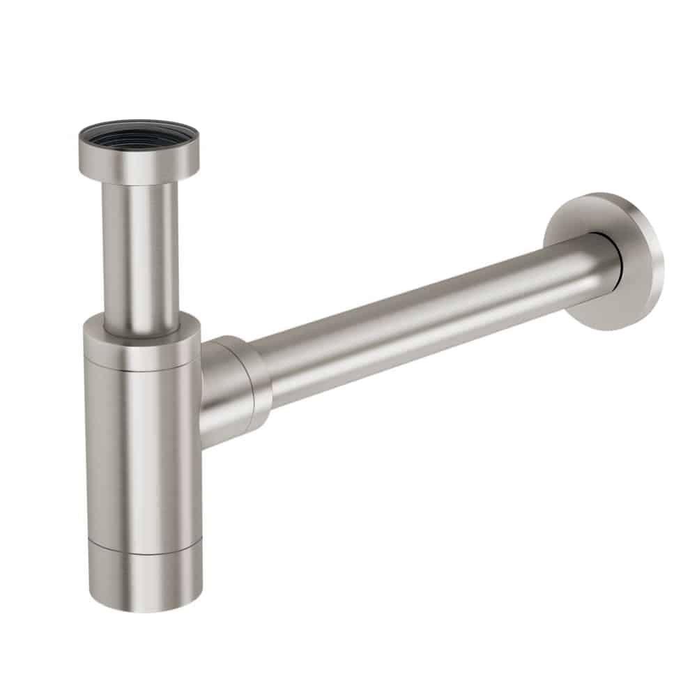 Modern Basin Sink Brushed Nickel Bottle Trap with extension - Solid Brass-0