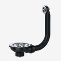 Stainless Steel Basket Strainer Kitchen Sink Waste Plug with ROUND Overflow