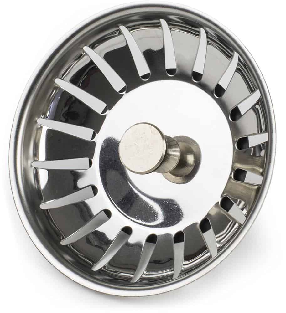 Kitchen Sink Basket Strainer Waste 90mm Highly Polished Chrome-7156