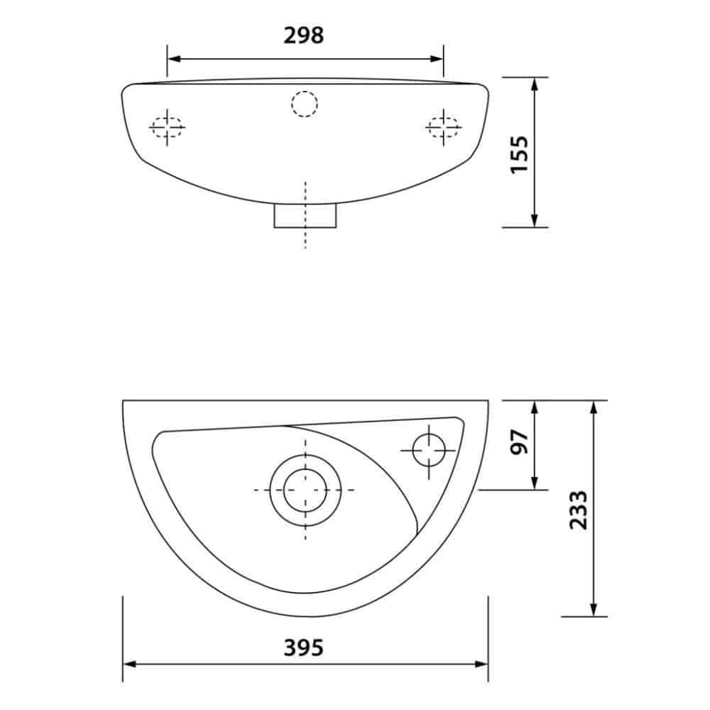 Compact Wall Hung Bathroom Cloakroom Basin Sink Adjustable Bottle Trap Tap Waste-12736