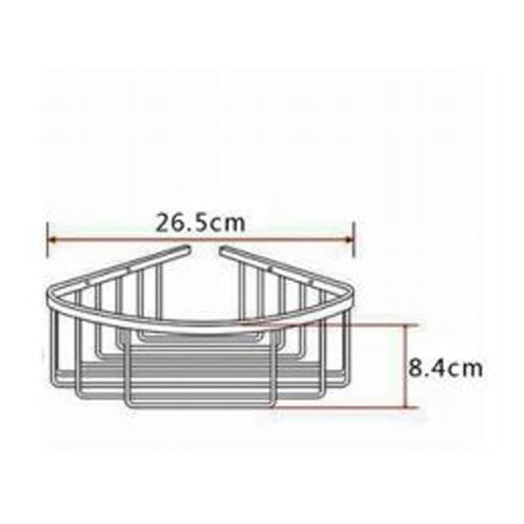 RAK Single Deep Corner Basket - Chrome