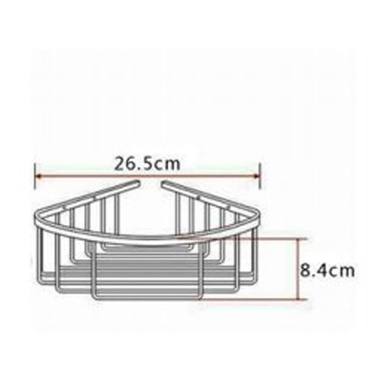 RAK Single Deep Corner Basket - Chrome