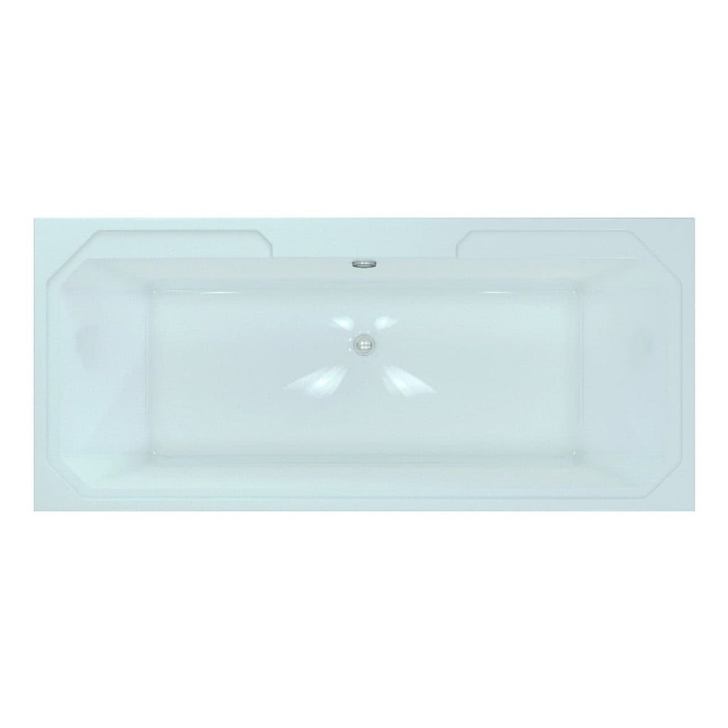 RAK Washington Double Ended Bath With Leg Set - 1800mm x 800mm - No TH - White