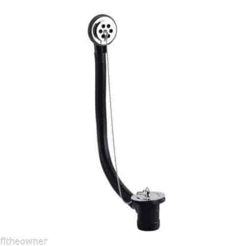 Bathroom Chrome Bath Waste With Plug And Chain-0