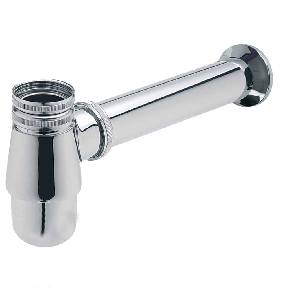 Chrome Compact Telescopic Bottle Trap Basin Waste Bathroom Sink Pipe -0
