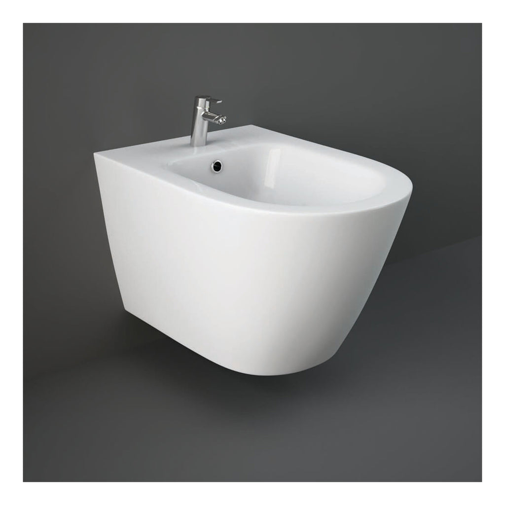 RAK Resort Wall Hung Bidet With Hidden Fixations - 1TH - Alpine White
