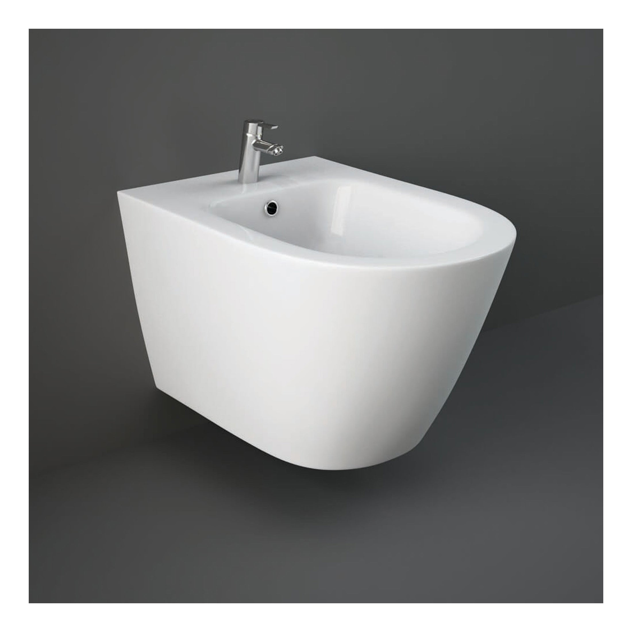 RAK Resort Wall Hung Bidet With Hidden Fixations - 1TH - Alpine White