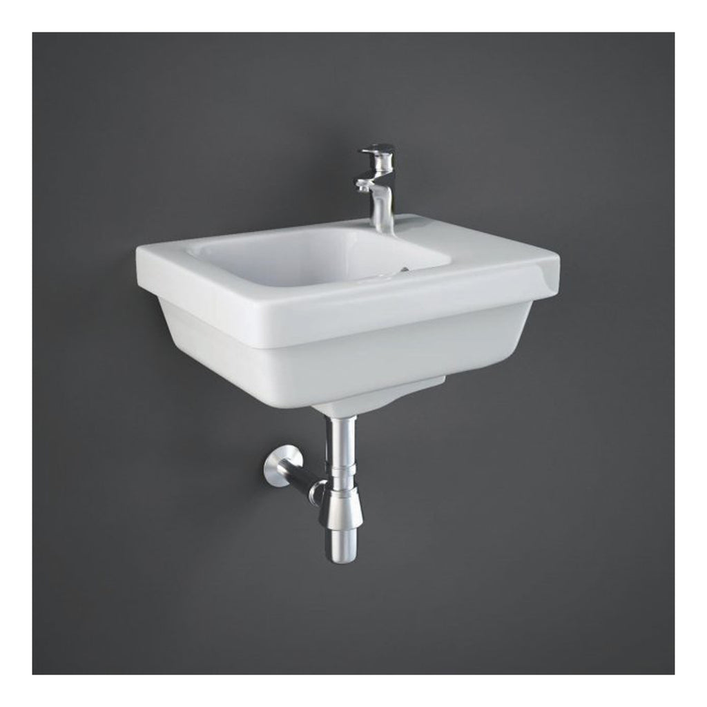 RAK Resort Wall Hung Basin - 360mm Wide - 1 TH - Right Handed - Alpine White