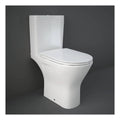 RAK Resort Maxi Full Access Rimless Back To Wall Close Coupled Toilet With Cistern And Slim Sandwich Soft Close Seat - White