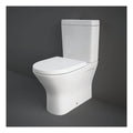 RAK Resort Maxi Rimless Back To Wall Close Coupled Toilet With Cistern And Soft Close Seat - White