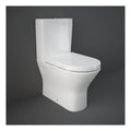 RAK Resort Mini Rimless Back To Wall Close Coupled Toilet With Cistern And Soft Close Seat - White