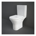 RAK Resort Mini Full Access Rimless Back To Wall Close Coupled Toilet With Cistern And Soft Close Seat - White