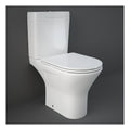 RAK Resort Mini Full Access Rimless Back To Wall Close Coupled Toilet With Cistern And Slim Sandwich Soft Close Seat - White