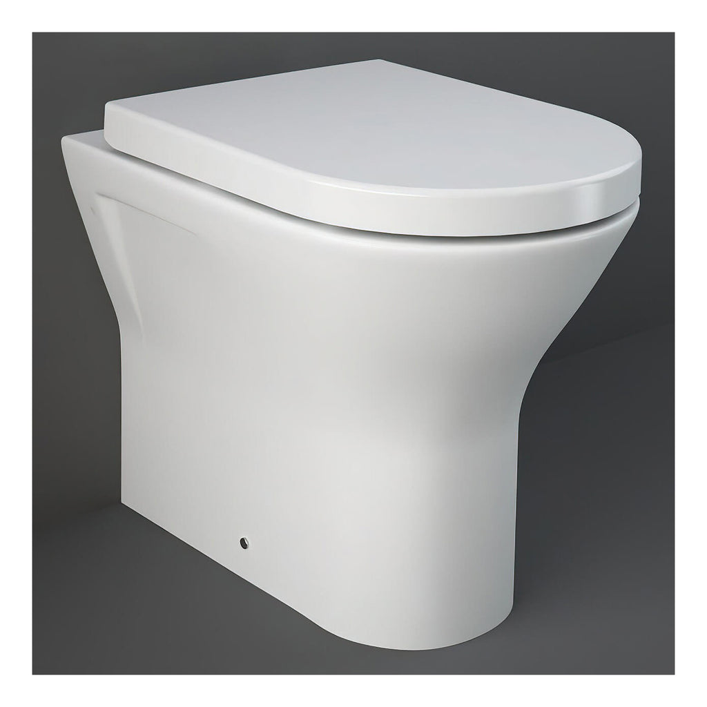 RAK Resort Rimless Back to Wall Toilet With Soft Close Seat - White