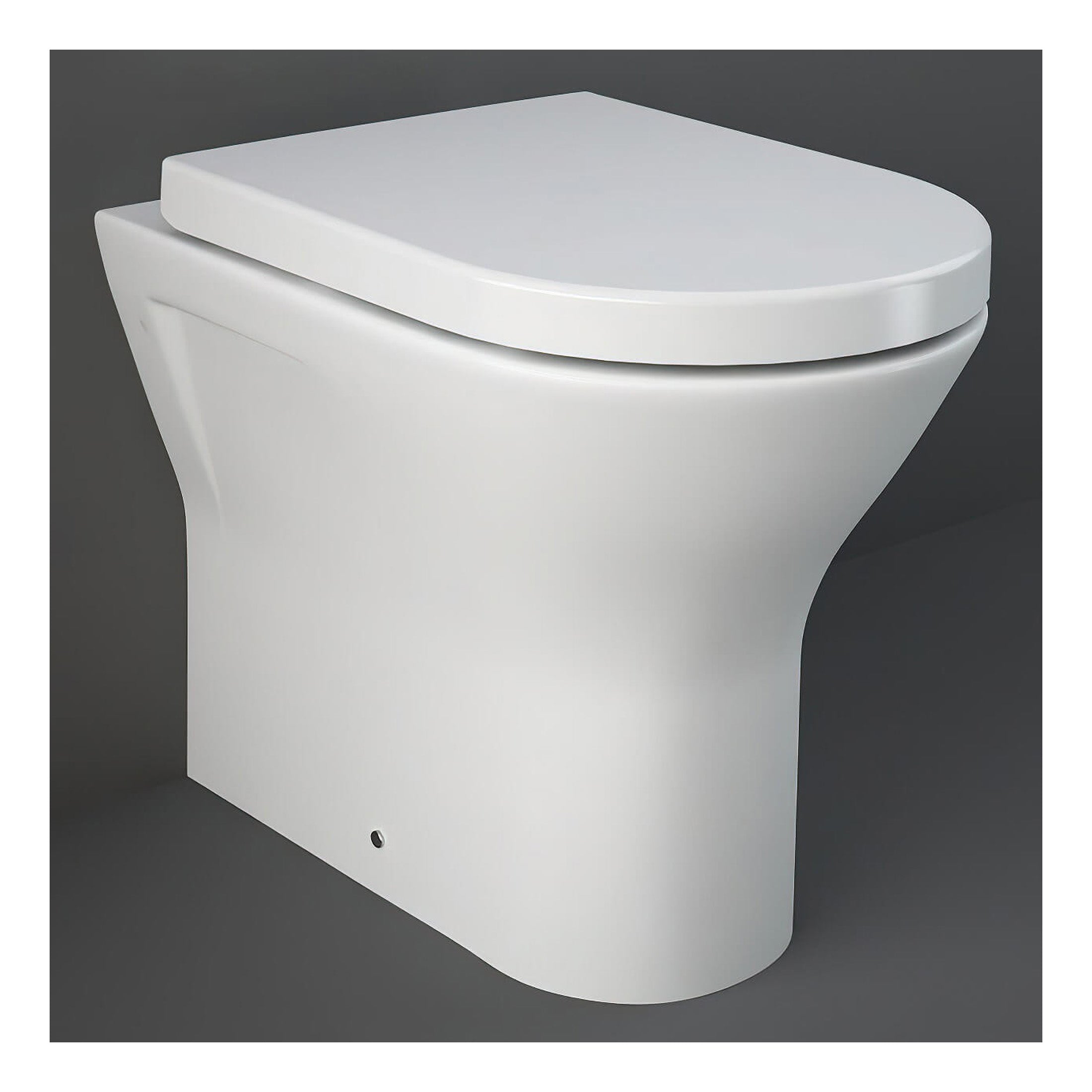 RAK Resort Rimless Back to Wall Toilet With Soft Close Seat - White